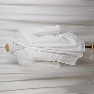 isabel Maternity by Ingrid & Isabel Side Pleated Popover Blouse White